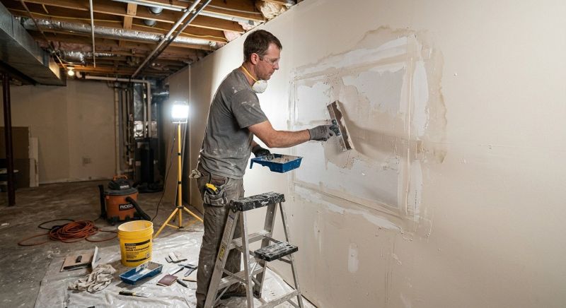 Basement Drywall Repair in Conroe, TX