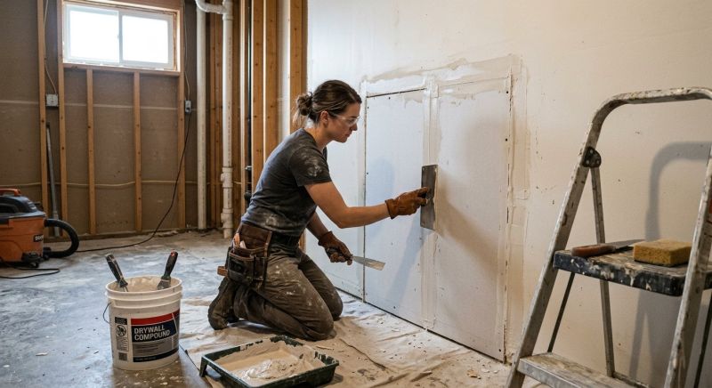 Basement Drywall Repair in Conroe, TX