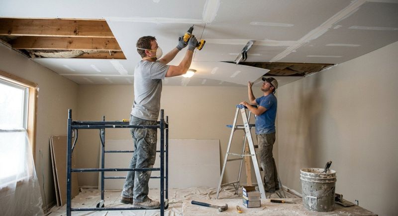 Ceiling Drywall Replacement in Olathe, KS