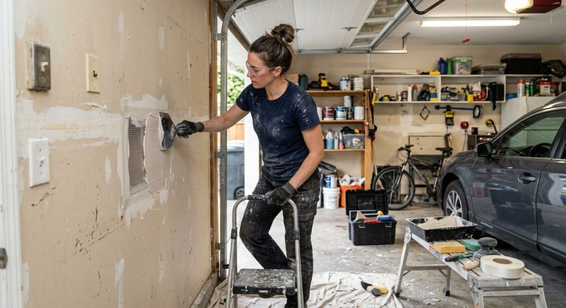 Garage Drywall Repair in Alpharetta, GA