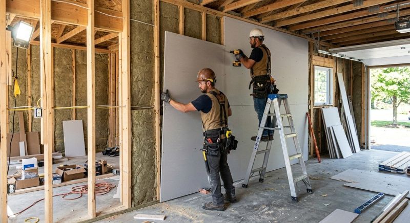 Garage Drywall Replacement in Denver County, CO
